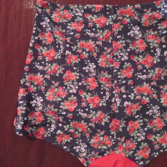 Sugar Doll | Size Large | Eliza Retro High Waisted Floral Swim Bikini Bottom - Picture 10 of 11